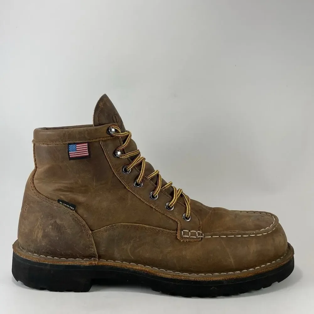 Danner Bull Run Moc Toe Boots Mens Size 10.5 D Brown Leather 6